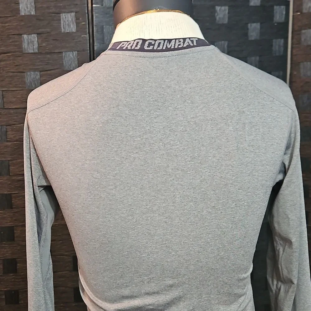 Nike Women's Pro Combat Gray Long Sleeve Top Size Small
